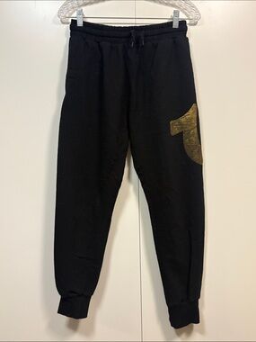 True Religion Loungewear Jogger Sweatpants featuring a gold horseshoe S
